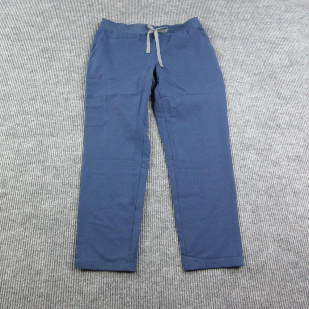 Leapapparel Pants Womens Large Blue Cargo Stretch Drawstring Pockets 34x30* NWT
